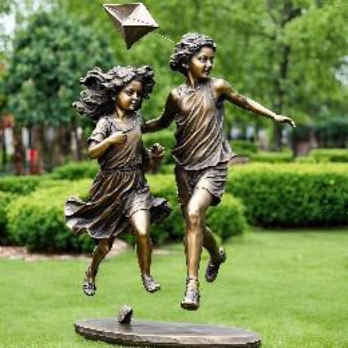 Girl & Boy with Kite