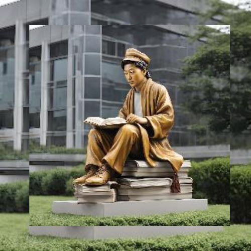 Student On Books Sculpture