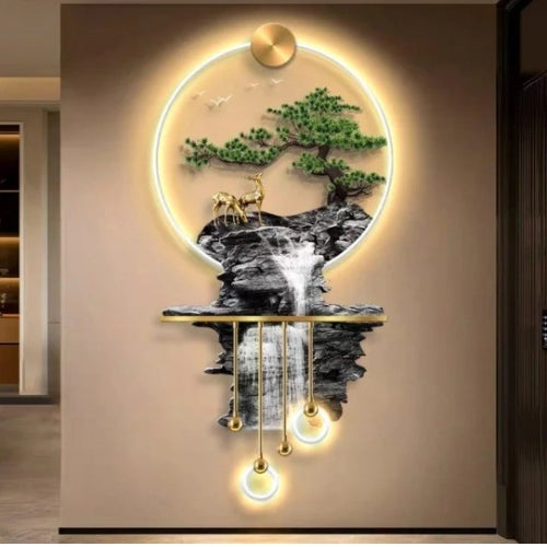 LED Bonsai Waterfall Wall Art