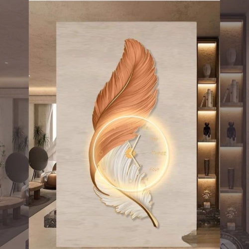 Feather Wall Clock with LED Backlight