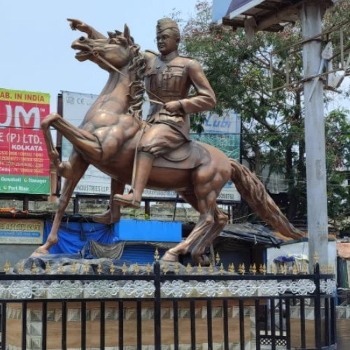 Subhas Chandar Bose with Horse