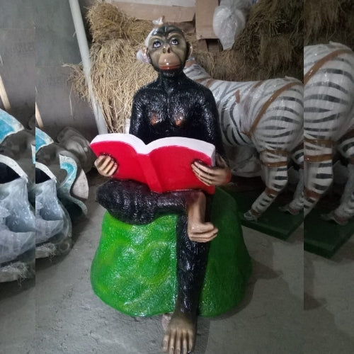 Monkey Reading Book