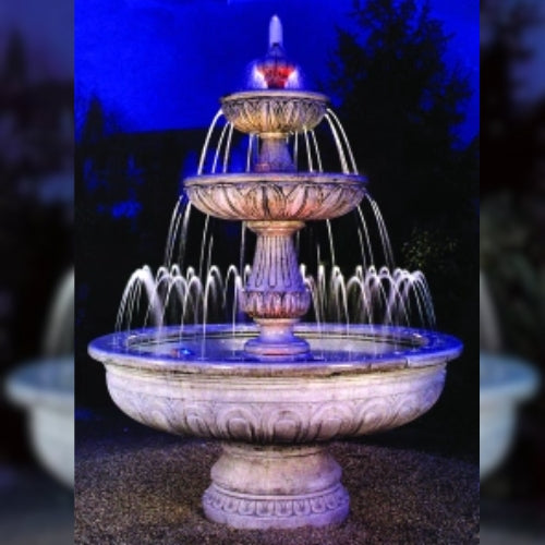 Big White 3 Tier Round Fountain