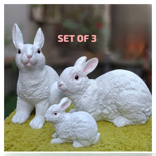 Set of 3 rabbit family