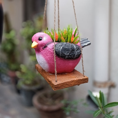 Hanging bird planter