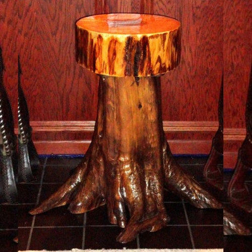 Roots Wooden Log stool
